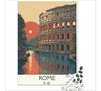 Puzzles 1000 pièces Rome Eternal City | Jeu difficile difficile au design magnifique à offrir en cadeau à ses amis et à sa famille 38x52cm