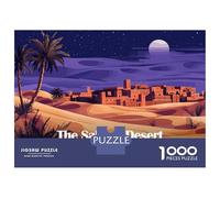 Puzzles 1000 Pièces Sahara Desert Morocco Night Landscape Puzzle pour Adolescents Améliore La Mémoire Difficile Et Stimulant Casse-tête Jeux De Réflexion en Famille 70x50cm/1000pcs