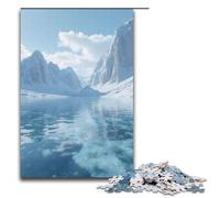 Puzzles 1000 pièces Salt Lake White Puzzles en Bois pour Adultes Jeux familiaux 1000 pièces (38 x 26 cm)