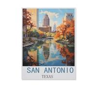 Puzzles 1000 Pièces，San Antonio Texas，Éducatif Intellectuel Décompressant Jouet Puzzles Amusant Jeu De Famille pour Enfants Adultes（75x50cm）-FL72