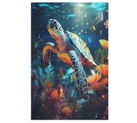 Puzzles 1000 Pièces Sea Turtles Puzzle pour Adultes Et Enfants, en Bois Jeu ÉduChatif Défi Jouet, Jeu Familial Amusant （78×53cm）
