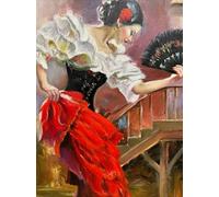 Puzzles 1000 Pièces - Spanish Dance Oil Painting - Jouet De Défi De Puzzle Familial pour Adultes - Elderly Jeu De Mémoire - Cadeaux d'art Mural - Sk488Zp