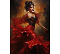 Puzzles 1000 Pièces - Spanish Dance Oil Painting - Jouet De Défi De Puzzle Familial pour Adultes - Elderly Jeu De Mémoire - Cadeaux d'art Mural - Sk489Zp