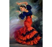 Puzzles 1000 Pièces - Spanish Dance Oil Painting - Jouet De Défi De Puzzle Familial pour Adultes - Elderly Jeu De Mémoire - Cadeaux d'art Mural - Sk484Zp