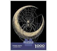 Puzzles 1000 Pièces Spider Moon Web Puzzles pour Adultes - Jeu Manuel - Idées De Détente À La Maison - Cadeaux De Noël Et d'anniversaire 70x50cm/1000pcs