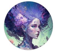 Puzzles 1000 pièces Spirit of The Forest Puzzles Ronds 1000 pièces pour Adultes Jeu de réflexion pour Adolescents, Cadeau de Vacances idéal 67,5 x 67,5 cm