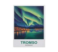 Puzzles 1000 Pièces，Tromsø Norvège，Éducatif Intellectuel Décompressant Jouet Puzzles Amusant Jeu De Famille pour Enfants Adultes（38x26cm）-EZ99