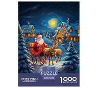 Puzzles 1000 Pièces Village du Père NoëlPuzzle Adulte Puzzle De Qualité Supérieure Winter Scene Le Cadeau Parfait pour La Famille Et Les Amis Adultes Enfants 70x50cm/1000pcs