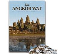 Puzzles 1000 pièces « Visitez Angkor Wat » pour Adultes, Jeu Stimulant et interactif en Famille, 1000 pièces (50x75cm)
