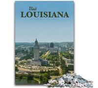 Puzzles 1000 pièces « Visitez la Louisiane » pour Adolescents, Jeu Familial Anti-Stress, défi Difficile, Cadeaux pour Amis et Famille, 1000 pièces (50x75cm)