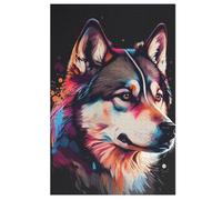 Puzzles 1000 Pièces Wolf Puzzle pour Adultes Et Enfants, en Bois Jeu ÉduChatif Défi Jouet, Jeu Familial Amusant （78×53cm）