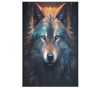 Puzzles 1000 Pièces Wolf Puzzle pour Adultes Et Enfants, en Bois Jeu ÉduChatif Défi Jouet, Jeu Familial Amusant （78×53cm）