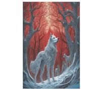 Puzzles 1000 Pièces Wolf Puzzle pour Adultes Et Enfants, en Bois Jeu ÉduChatif Défi Jouet, Jeu Familial Amusant （78×53cm）
