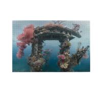 Puzzles 1000 pièces Yyhwhjde Architecture sous-marine Impressions éducatives intellectuelles en bois Puzzles amusants Jeu anti-stress