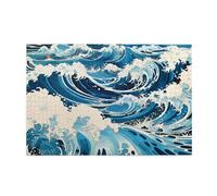 Puzzles 1000 pièces Yyhwhjde Ukiyo-E Style vagues Imprimés Puzzles éducatifs intellectuels en bois Puzzles amusants Jeu anti-stress