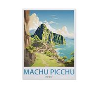 Puzzles 1000 Puzzles en Papier，Affiche de Voyage Vintage du Machu Picchu au Pérou，Bricolage Créatif Puzzle Cadeaux Jeux Éducatifs Brain Challenge Puzzle（38x26cm）-BB61
