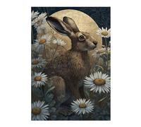 Puzzles 1000pcs(38x26cm) pour Adolescentes Moonlit Garden Hare Puzzle Casse-tête, Jeu Difficile, Cadeau Anti-Stress 1000pcs(38x26cm)
