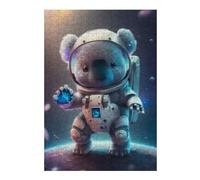 Puzzles 1000pcs(38x26cm) pour Adolescents Koala Astronaut Space Toy Puzzles pour Adolescents Jouets Anti-Stress Cadeau d'anniversaire Aide À Stimuler Le Cerveau 1000pcs(38x26cm)