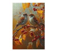 Puzzles 1000pcs(38x26cm) pour Adultes Autumn Birds with Berries Puzzles pour Adultes Jeu De Réflexion pour S'amuser en Famille Aidez Votre Cerveau À Faire Travailler 1000pcs(38x26cm)