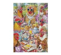 Puzzles 1000pcs(38x26cm) pour Adultes Chickens and Dogs Tea Party Puzzle Casse-tête Jeu De Rapidité Et De Détente Cadeaux Anti-Stress 1000pcs(38x26cm)