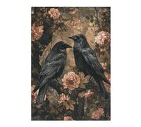 Puzzles 1000pcs(38x26cm) pour Adultes Ravens in Floral Garden Puzzle Casse-tête Jeu De Rapidité Et De Détente Cadeaux Anti-Stress 1000pcs(38x26cm)