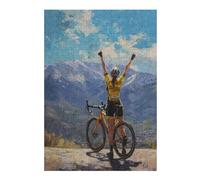 Puzzles 1000pcs(38x26cm) S pour Adultes Cyclist Celebrating Victory Landscape Puzzles pour Adultes Jeu De Réflexion Cadeau d'anniversaire pour Les Amis Et La Famille 1000pcs(38x26cm) S