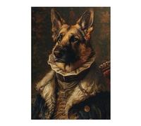 Puzzles 1000pcs(38x26cm) S pour Adultes Royal German Shepherd Portrait Puzzles pour Adultes Jeu De Réflexion pour S'amuser en Famille Aidez Votre Cerveau À Faire Travailler 1000pcs(38x26cm) S
