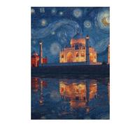 Puzzles 1000pcs(38x26cm) S pour Adultes Starry Night Taj Mahal Reflection Puzzles Anti-Stress Jouets De Détente À La Maison Tuer Le Temps Faire Travailler Le Cerveau 1000pcs(38x26cm) S