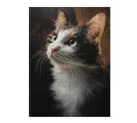 Puzzles 1000pcs(52x38cm) pour Adolescentes Adorable Calico Kitten Portrait Puzzle Casse-tête, Jeu Difficile, Cadeau Anti-Stress 1000pcs(52x38cm)