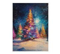 Puzzles 1000pcs(52x38cm) pour Adolescentes Colorful Christmas Tree Night Scene -1 Puzzle Casse-tête, Jeu Difficile, Cadeau Anti-Stress 1000pcs(52x38cm)