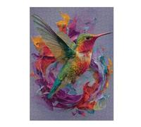 Puzzles 1000pcs(52x38cm) pour Adolescentes Hummingbird Colorful Art Print Puzzle Casse-tête, Jeu Difficile, Cadeau Anti-Stress 1000pcs(52x38cm)