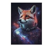 Puzzles 1000pcs(52x38cm) pour Adolescents Cosmic Fox Astronaut Art Print-1 Puzzles pour Adultes Jouets Anti-Stress Décoration Intérieure Cadeaux Anti-Stress 1000pcs(52x38cm)