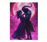 Puzzles 1000pcs(52x38cm) pour Adolescents Fantasy Romance Under The Moonlight Puzzle Adulte Jeu Manuel Une Œuvre d'art Cadeaux pour Amis Et Famille 1000pcs(52x38cm)