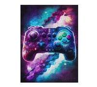 Puzzles 1000pcs(52x38cm) pour Adolescents Galactic Gaming Controller Art -1 Puzzles pour Adultes, Jeux Amusants, Course De Vitesse Manuelle, Cadeaux pour Amis Et Famille 1000pcs(52x38cm)