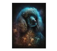 Puzzles 1000pcs(52x38cm) pour Adolescents Galactic Poodle Portrait -1 Puzzles pour Adolescents Jouets Anti-Stress Cadeau d'anniversaire Aide À Stimuler Le Cerveau 1000pcs(52x38cm)