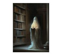 Puzzles 1000pcs(52x38cm) pour Adolescents Ghost Reading Book in Library Puzzles pour Adolescents Jouets Anti-Stress Cadeau d'anniversaire Aide À Stimuler Le Cerveau 1000pcs(52x38cm)