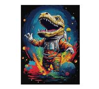 Puzzles 1000pcs(52x38cm) pour Adolescents Space Dinosaur Adventure -9 Puzzles pour Adultes Jeux Relaxants Défi Difficile pour Les Jeux 1000pcs(52x38cm)