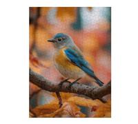 Puzzles 1000pcs(52x38cm) pour Adultes Autumn Bluebird Perch Puzzles pour Adultes Jeu De Réflexion Cadeau d'anniversaire pour Les Amis Et La Famille 1000pcs(52x38cm)