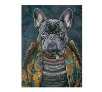 Puzzles 1000pcs(52x38cm) pour Adultes Samurai French Bulldog Armor Puzzles Anti-Stress Jouets De Détente À La Maison Tuer Le Temps Faire Travailler Le Cerveau 1000pcs(52x38cm)