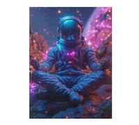 Puzzles 1000pcs(52x38cm) pour Adultes Space Astronaut in Meditation Pose Puzzles pour Adultes Jeu De Réflexion pour S'amuser en Famille Aidez Votre Cerveau À Faire Travailler 1000pcs(52x38cm)