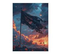 Puzzles 1000pcs(52x38cm) pour Adultes Warrior's Sunset Flag Puzzle Casse-tête Jeu De Rapidité Et De Détente Cadeaux Anti-Stress 1000pcs(52x38cm)