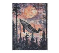 Puzzles 1000pcs(52x38cm) pour Adultes Whale Watching Sunset Painting Puzzle Casse-tête Jeu De Rapidité Et De Détente Cadeaux Anti-Stress 1000pcs(52x38cm)