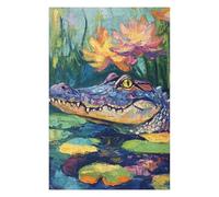 Puzzles 1000pcs(75x50cm) pour Adolescentes Colorful Alligator Pond Scene Puzzle Casse-tête, Jeu Difficile, Cadeau Anti-Stress 1000pcs(75x50cm)