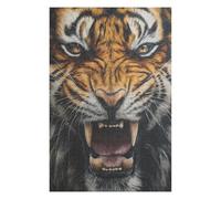 Puzzles 1000pcs(75x50cm) pour Adolescentes Roaring Tiger Illustration Puzzle Casse-tête, Jeu Difficile, Cadeau Anti-Stress 1000pcs(75x50cm)