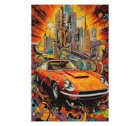 Puzzles 1000pcs(75x50cm) pour Adolescentes Vibrant Cityscape with Classic Car Puzzle Casse-tête, Jeu Difficile, Cadeau Anti-Stress 1000pcs(75x50cm)