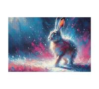 Puzzles 1000pcs(75x50cm) pour Adolescents Abstract Hare Painting Puzzles pour Adultes Jeu Manuel Course De Vitesse pour Les Mains Aidez Votre Cerveau À S'exercer 1000pcs(75x50cm)
