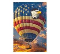 Puzzles 1000pcs(75x50cm) pour Adolescents American Flag Hot Air Balloon Puzzles pour Adultes Jeux Relaxants Défi Difficile pour Les Jeux 1000pcs(75x50cm)