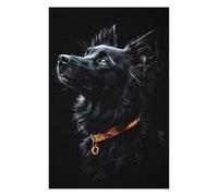 Puzzles 1000pcs(75x50cm) pour Adolescents Black & Gold Australian Shepherd Jeux De Puzzle Amusants Découpe De Précision Offre Spéciale Cadeaux pour Toute La Famille 1000pcs(75x50cm)