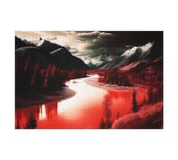 Puzzles 1000pcs(75x50cm) pour Adolescents Blood Red River Puzzles pour Adultes Jeu Manuel Course De Vitesse pour Les Mains Aidez Votre Cerveau À S'exercer 1000pcs(75x50cm)
