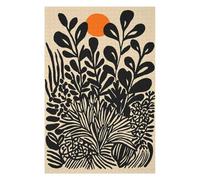 Puzzles 1000pcs(75x50cm) pour Adolescents Botanical Illustration with Orange Sun Puzzles pour Adultes Jeu Manuel Course De Vitesse pour Les Mains Aidez Votre Cerveau À S'exercer 1000pcs(75x50cm)